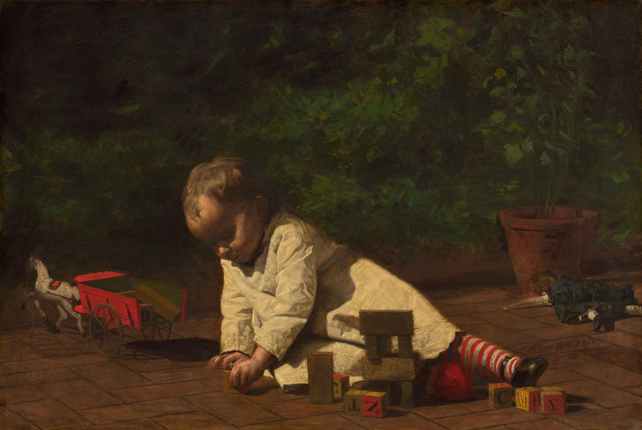 Baby beim Spielen von Thomas Cowperthwait Eakins