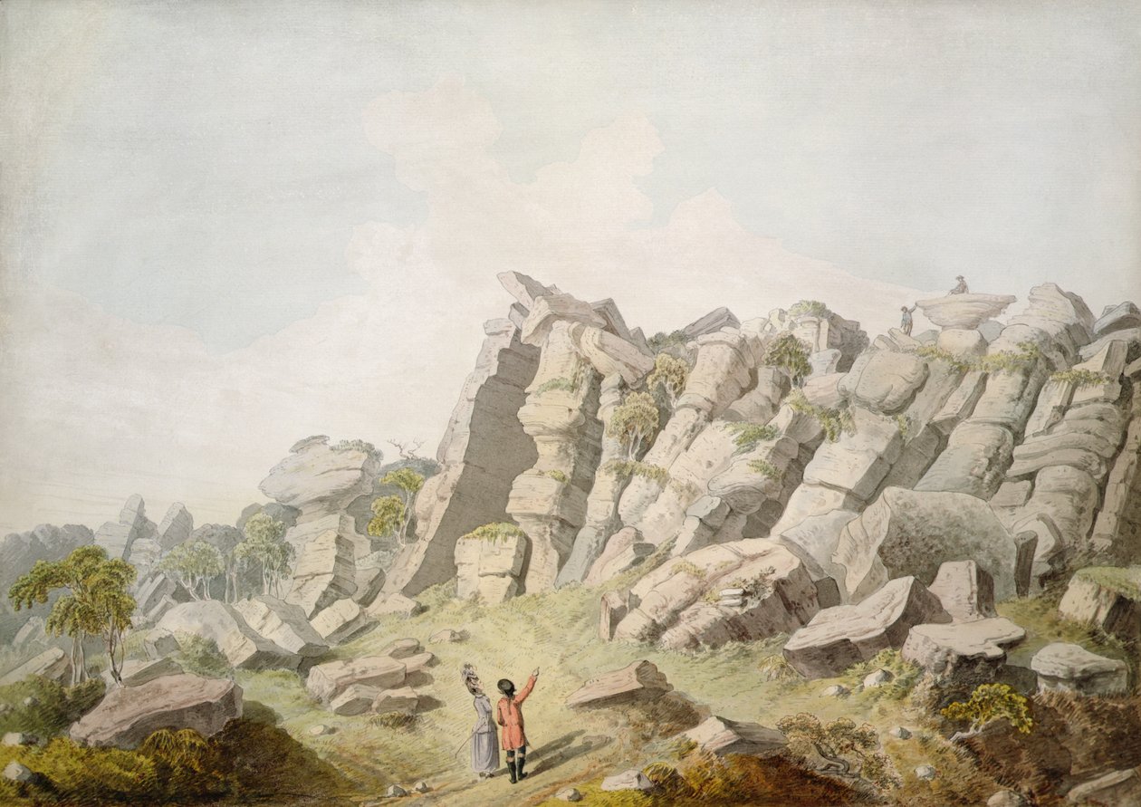 Figuren bei Brimham Crags von Thomas Daniell