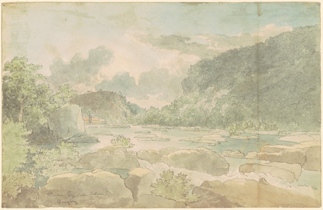 Harpers Ferry von unten, um 1825-26 von Thomas Doughty