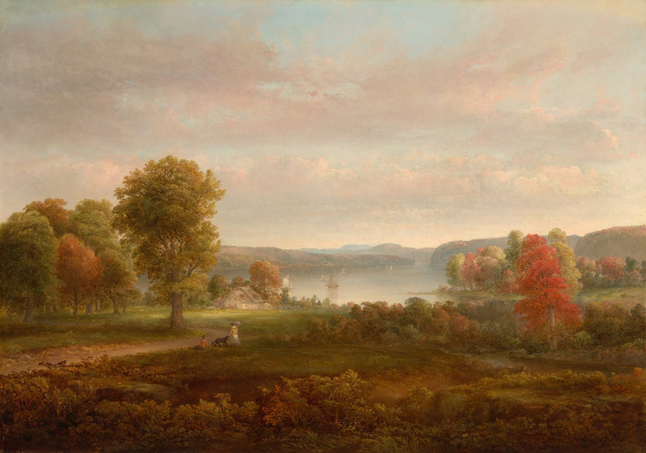 Blick auf den Hudson im Herbst von Thomas Doughty
