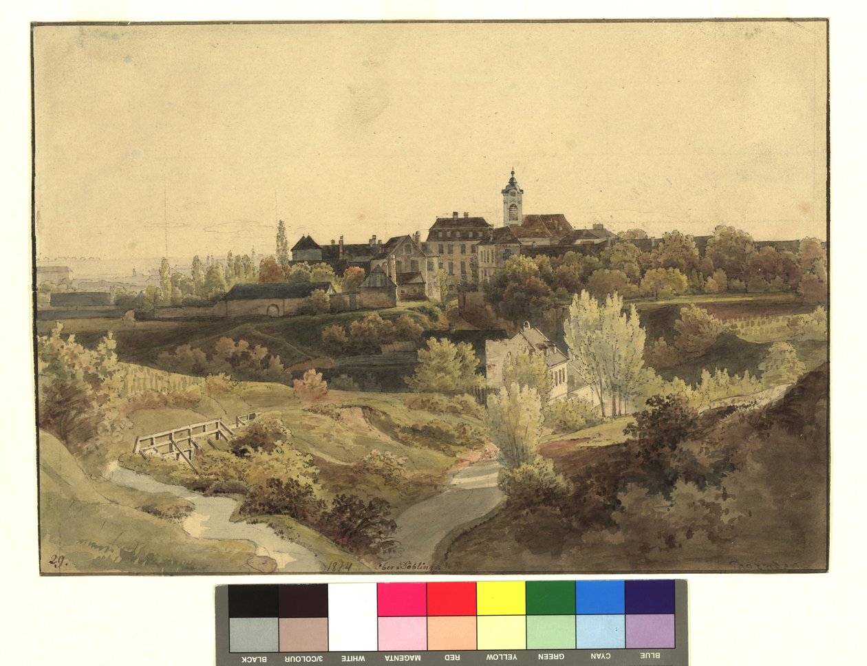 Ober Döbling, Johanneskapelle und Umgebung von der Unter-Döblinger Seite aus gesehen von Thomas Ender