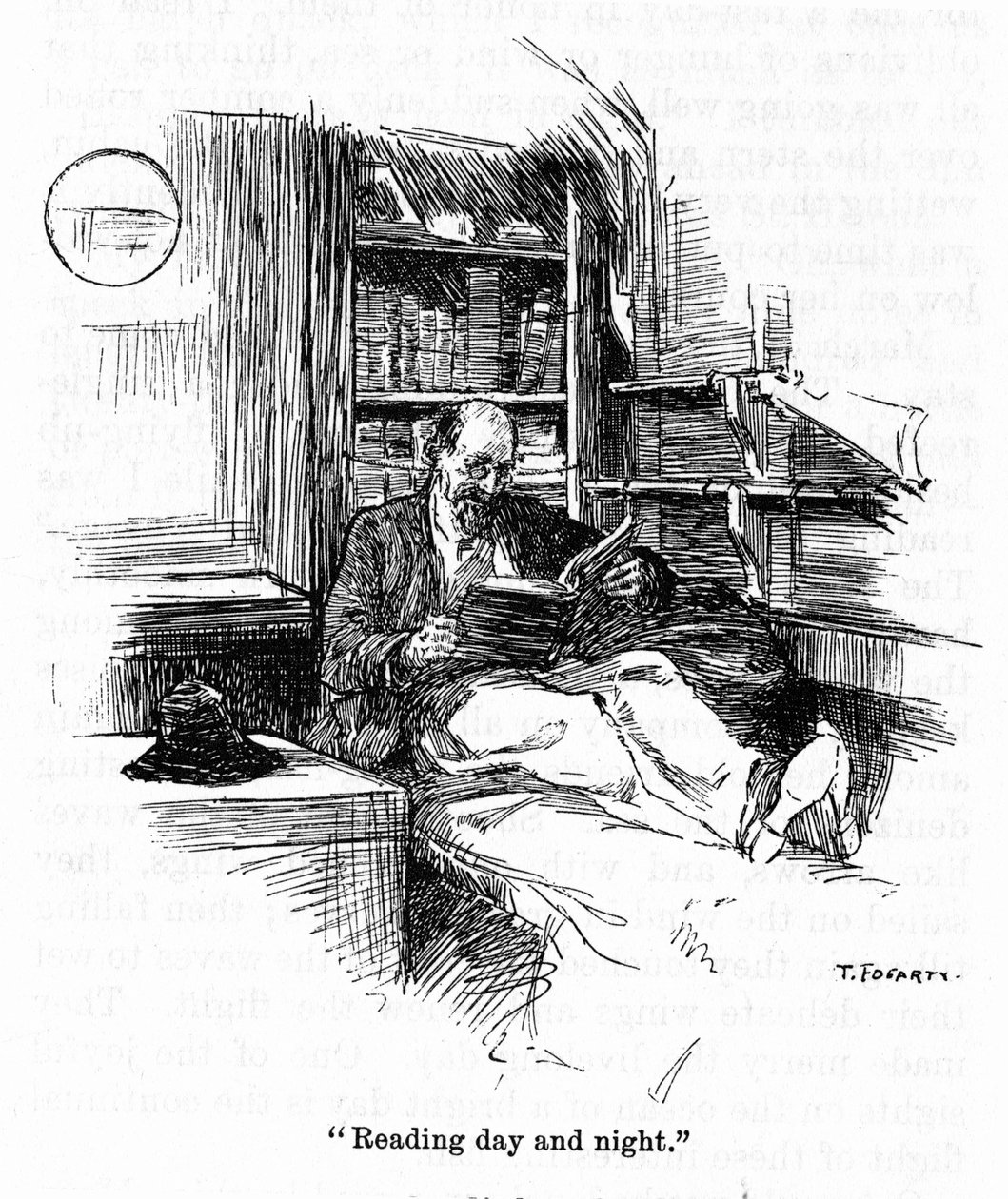 Porträt von Kapitän Joshua Slocum, der 1895 die erste Weltumsegelung unternahm. Zeichnung von Thomas Fogarty, 20. Jahrhundert von Thomas Fogarty