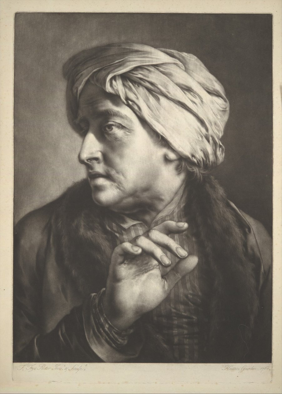 Kopf eines Mannes mit Turban von Thomas Frye