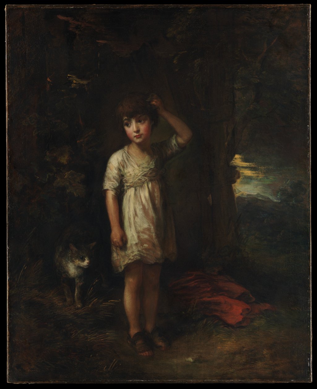 Ein Junge mit einer Katze—Morgen von Thomas Gainsborough