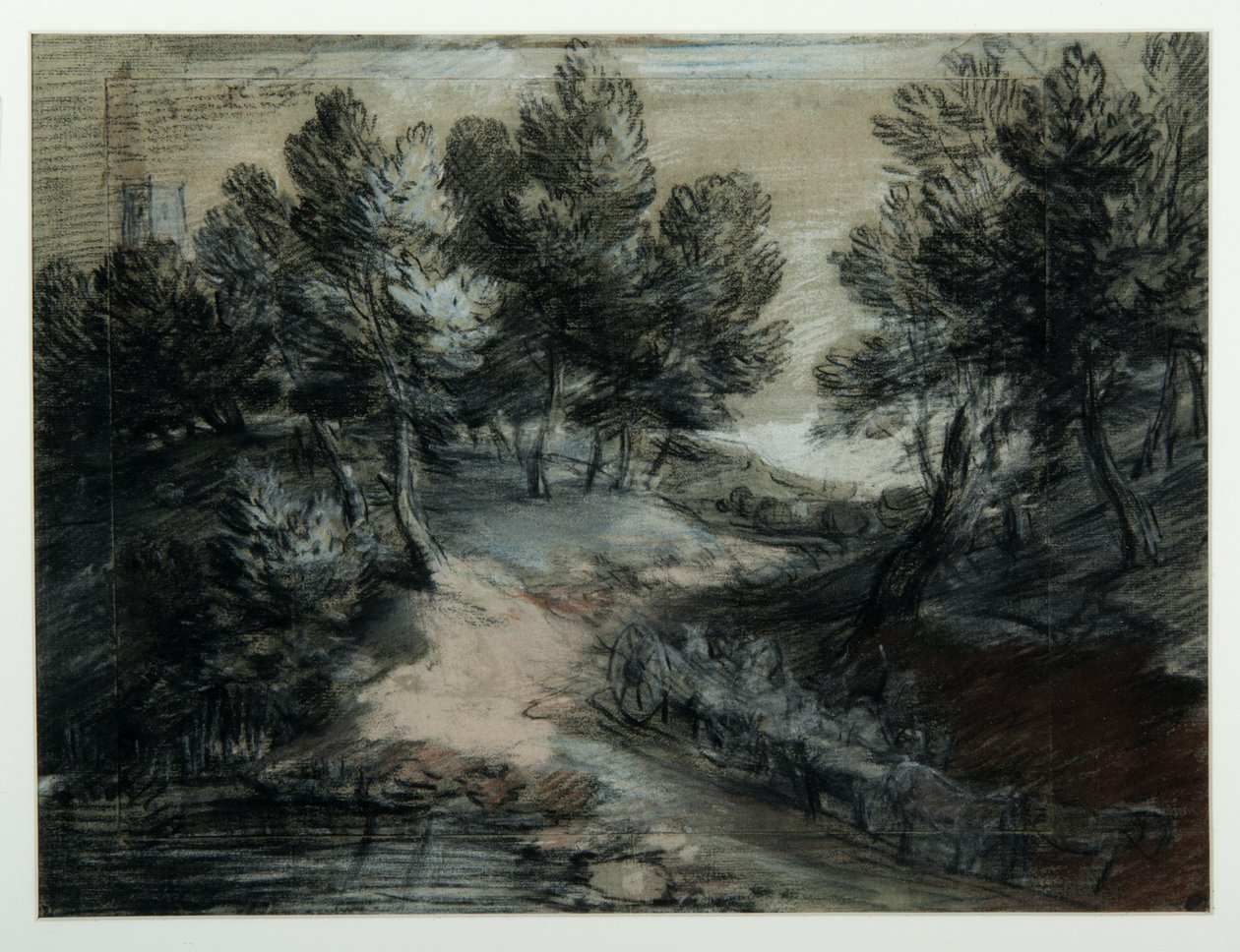 Ein Holzfuhrwerk auf einem Waldweg, 1775-1780 von Thomas Gainsborough