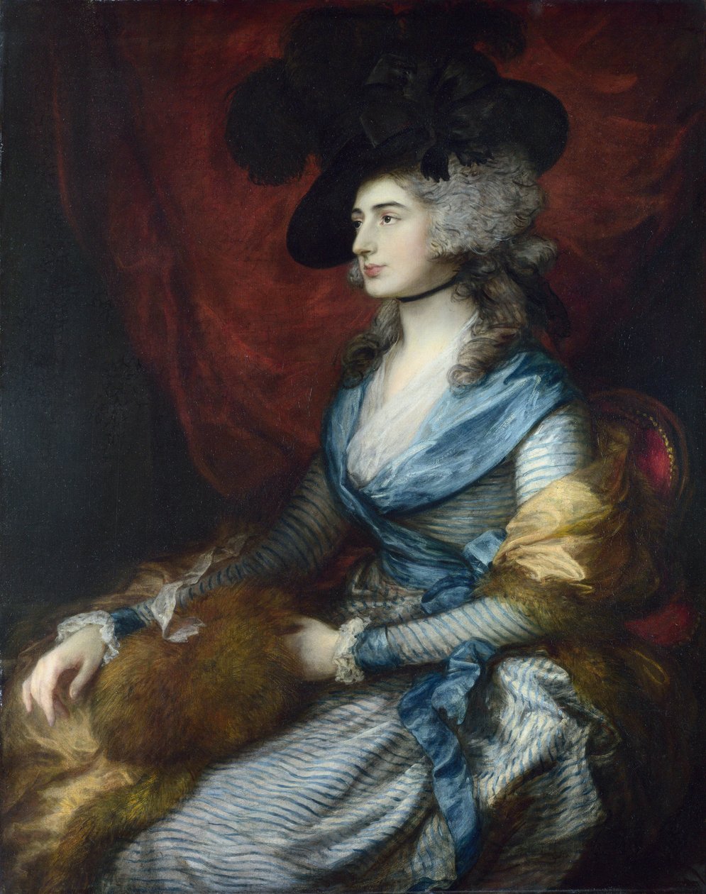 Porträt von Sarah Siddons (1755-1831) (Detail) von Thomas Gainsborough