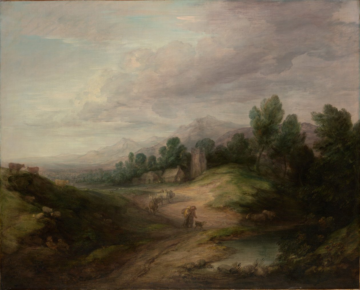 Bewaldete Hügellandschaft von Thomas Gainsborough