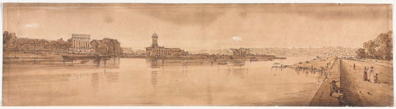 Eine Auswahl von zwanzig der malerischsten Ansichten von Paris, 1802 von Thomas Girtin