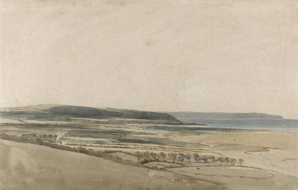 Mündung des Flusses Taw, Devon, ca. 1801 von Thomas Girtin