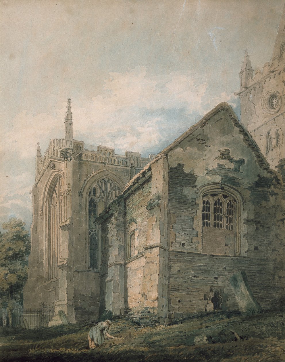 Das alte Beinhaus, Holy Trinity Church, Stratford-upon-Avon von Thomas Girtin