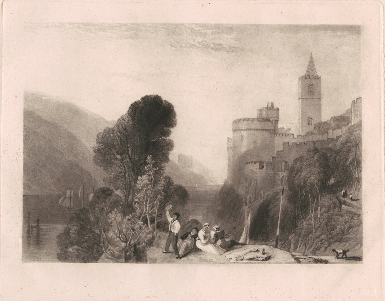 Schloss Dartmouth am Fluss Dart von Thomas Goff Lupton