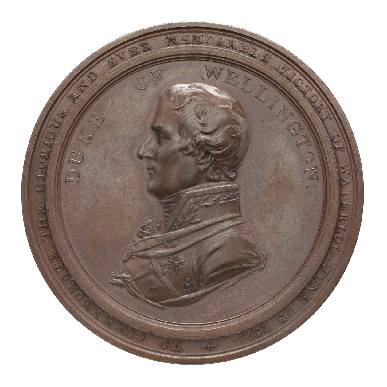 Medaille zur Erinnerung an Wellington und Blücher bei Waterloo, 1815 von Thomas Halliday