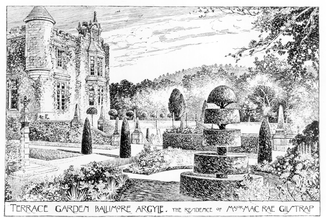 Terrassengarten Ballimore, Argyle, aus Thomas Mawsons 