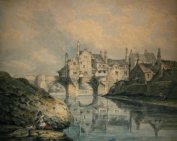 Elvet Bridge, Durham von Thomas Hearne