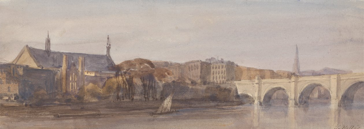 Ansicht von Westminster Hall und Brücke von Lambeth von Thomas Hollis