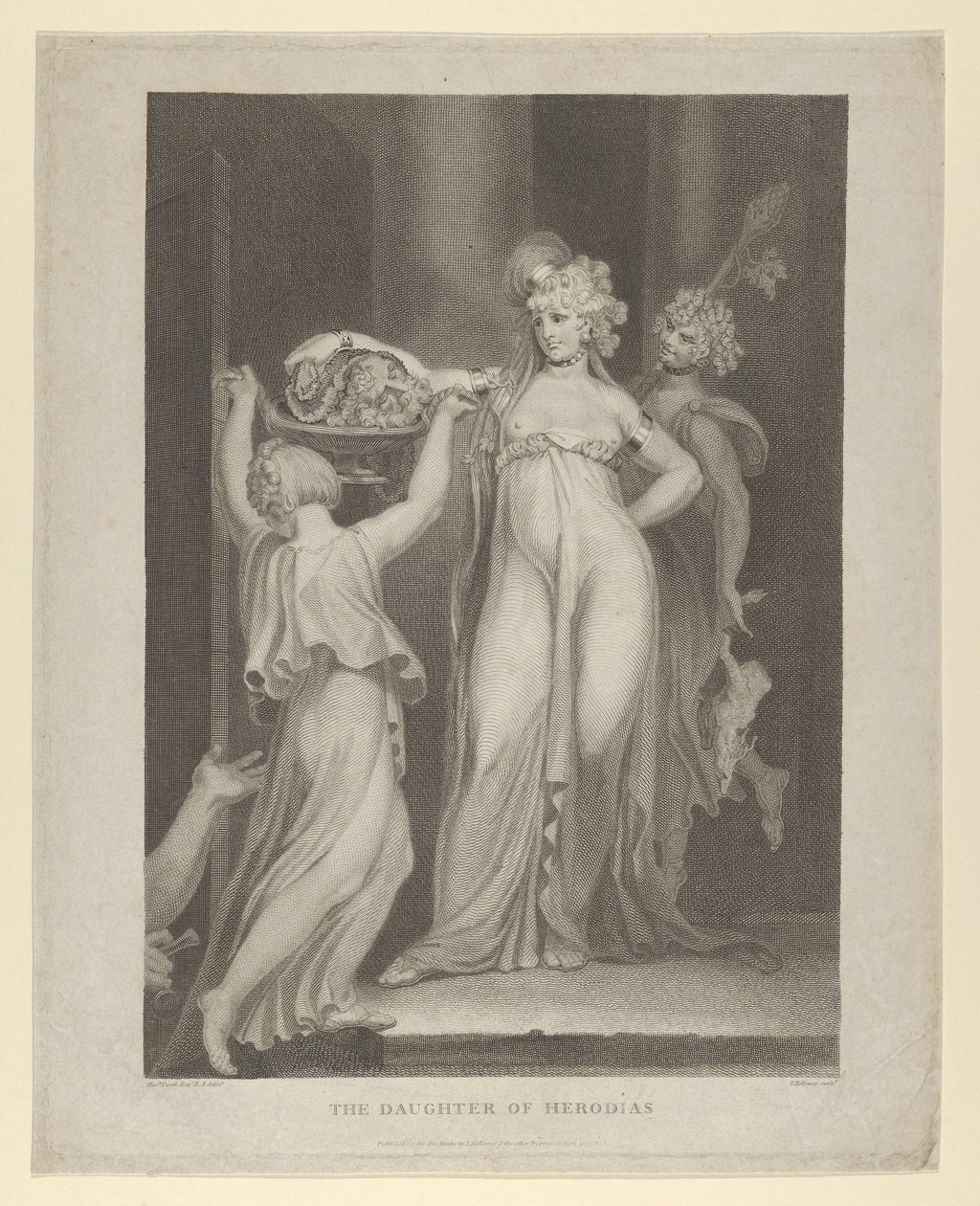 Die Tochter von Herodias Salome erhält den Kopf von Johannes dem Täufer, Matthäus 14:10-11, 1798 von Thomas Holloway