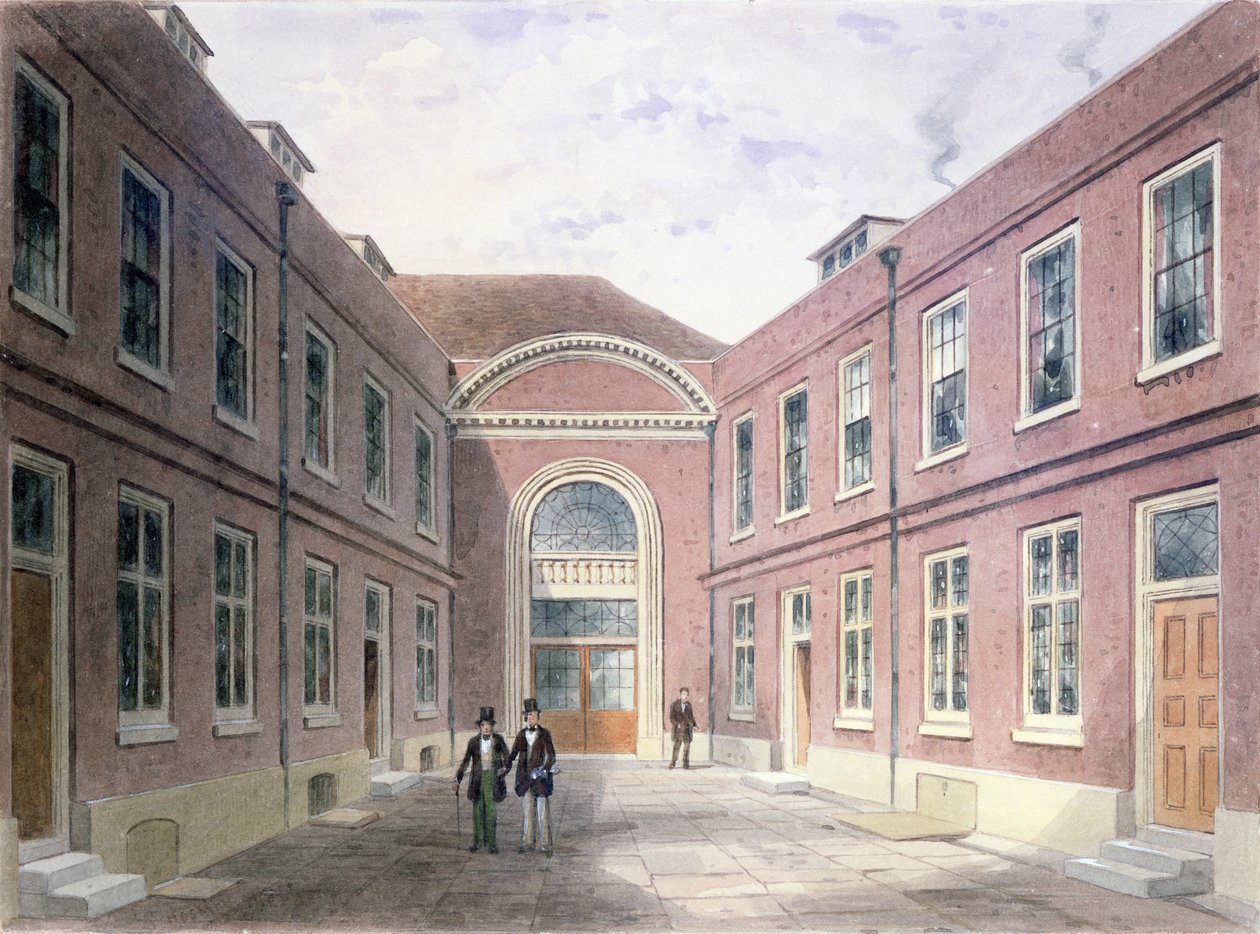 Der innere Hof von Girdlers Hall Basinghall Street, 1853 von Thomas Hosmer Shepherd
