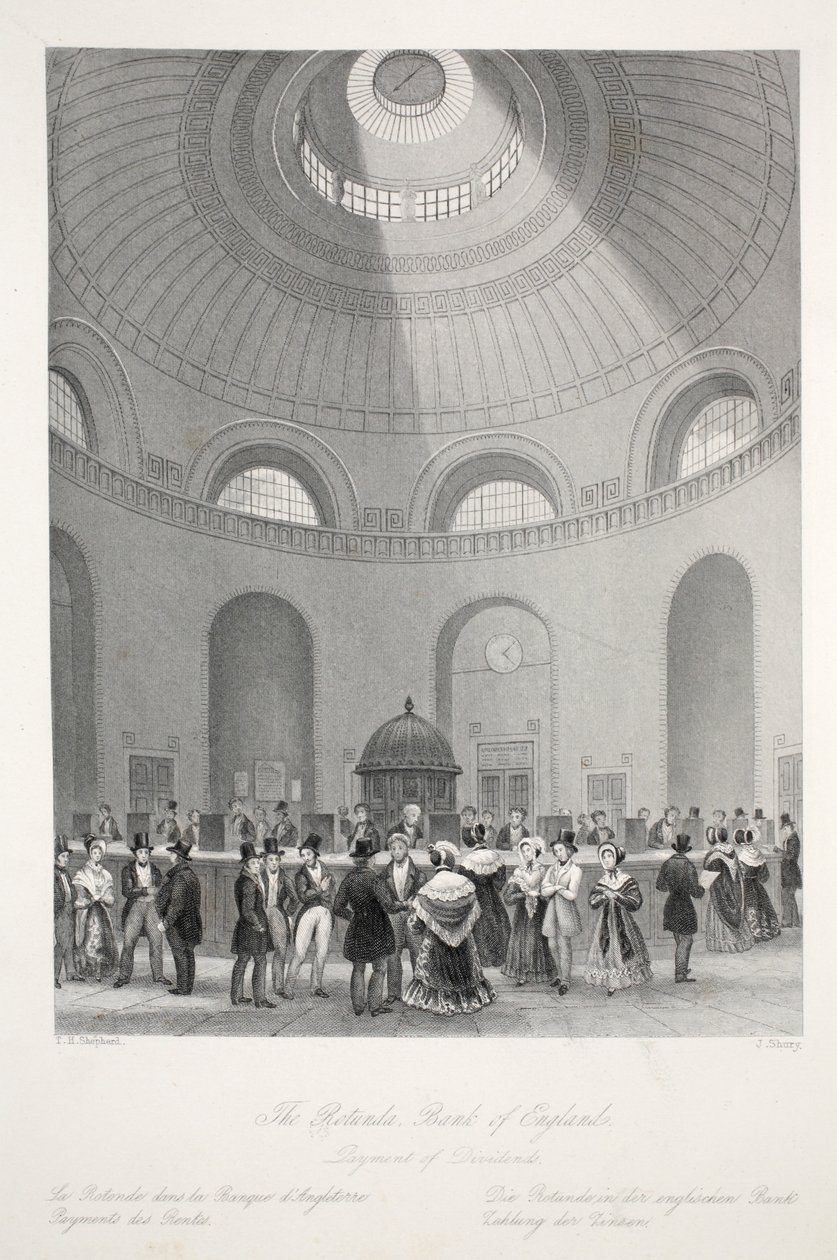 Die Rotunde bei der Bank of England, aus 