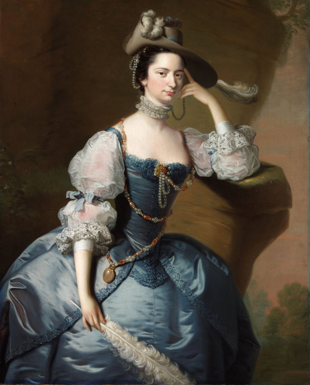 Porträt von Margaret, Lady Oxenden, um 1755 von Thomas Hudson