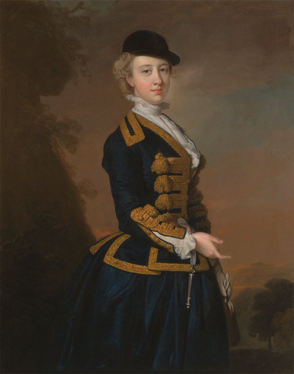 Porträt einer jungen Frau der Familie Fortesque aus Devon von Thomas Hudson