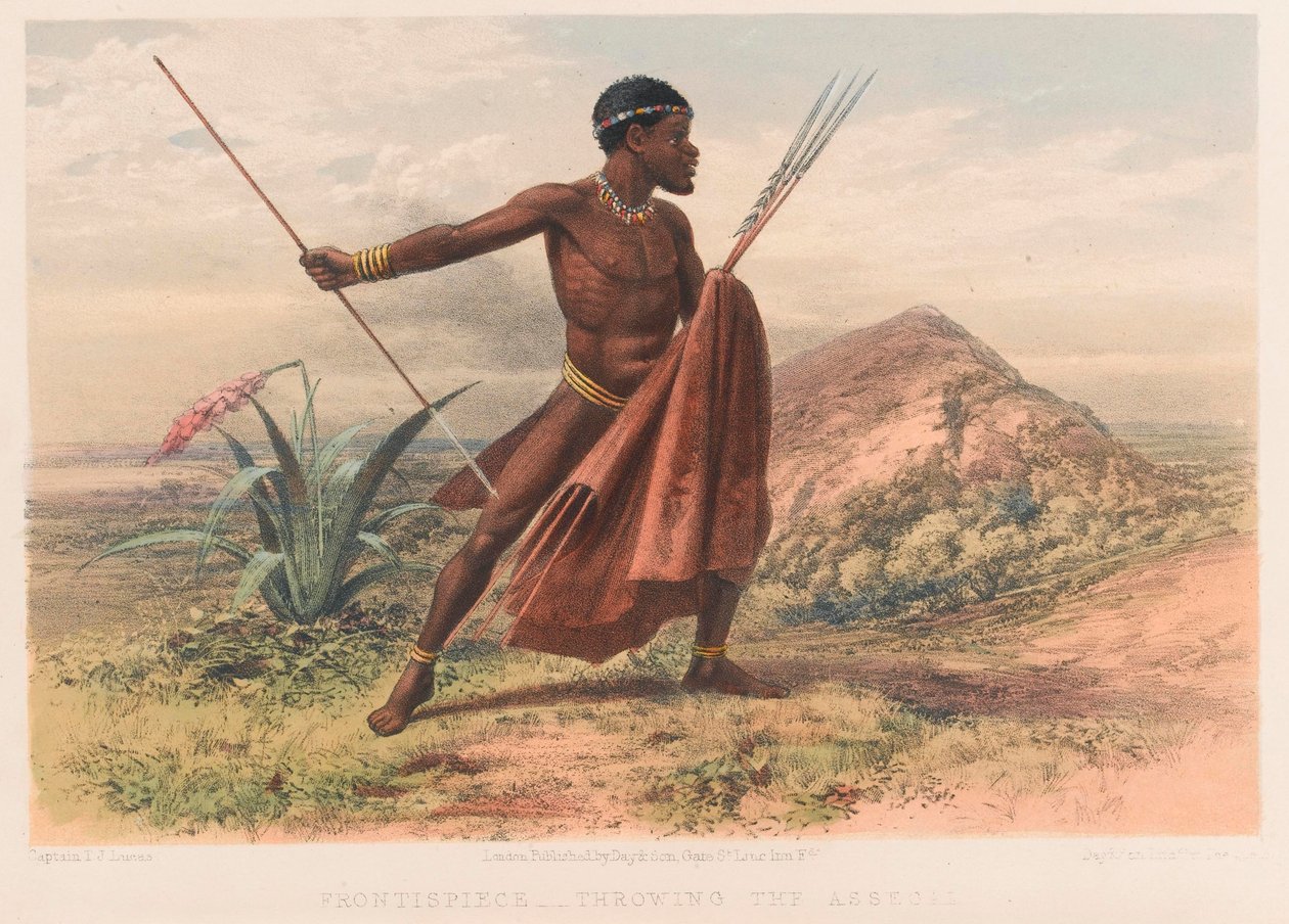 Xhosa-Krieger, 8. Kap-Frontier-Krieg von Thomas J. (after) Lucas