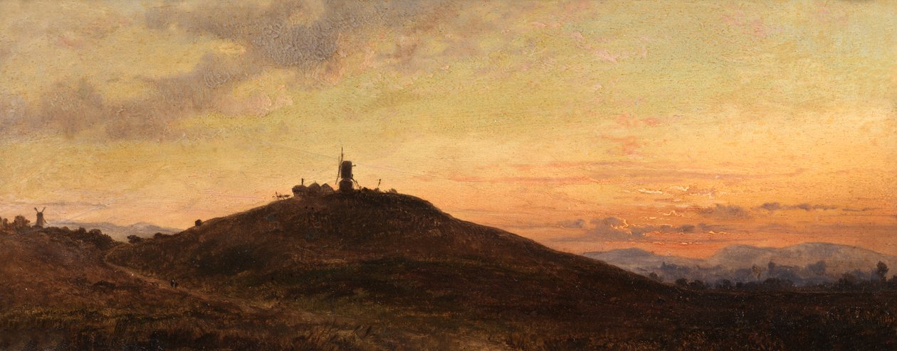 Windmühle bei Sonnenuntergang von Thomas Jr. Whittle