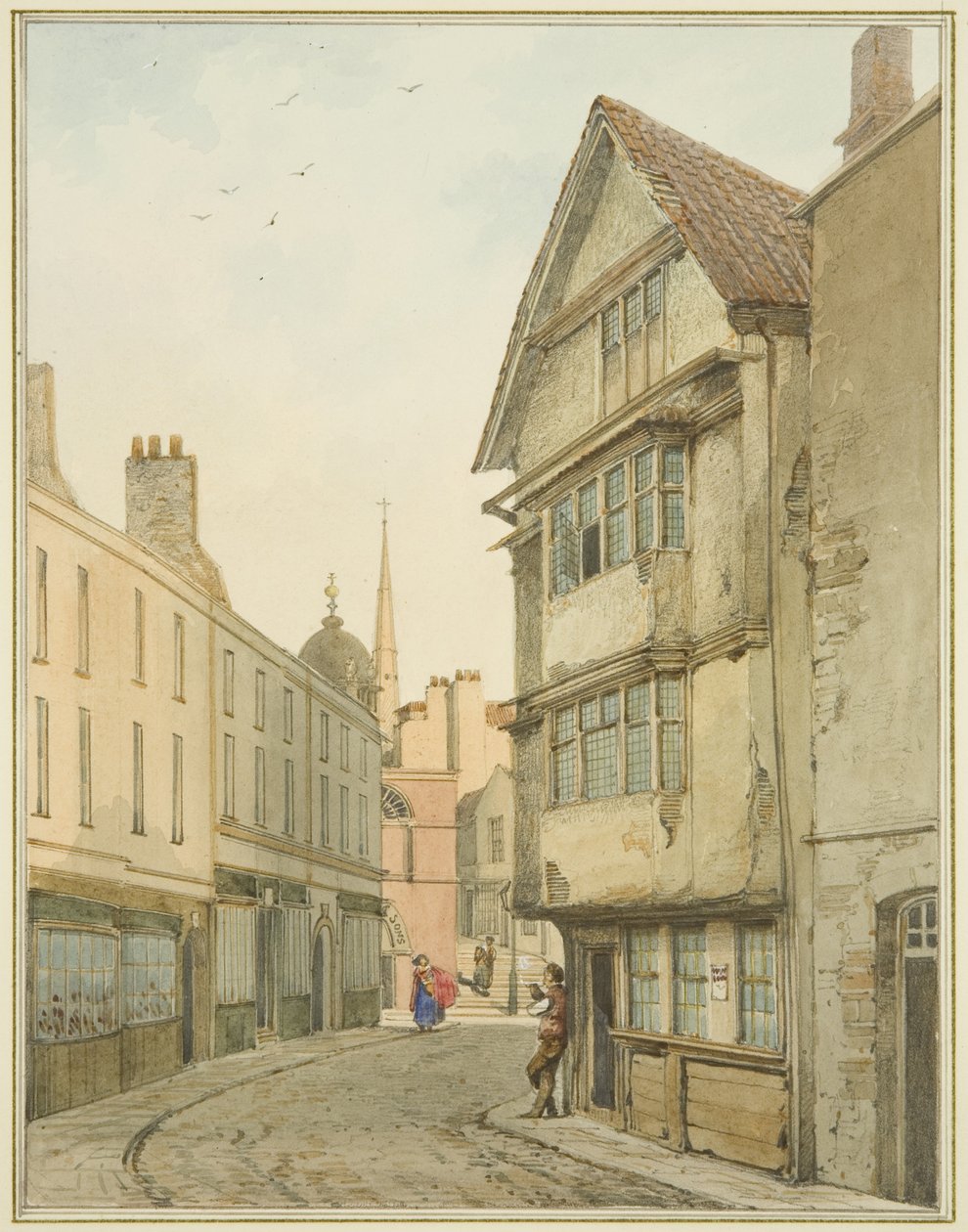 Back Street, Blick nach Norden zur Baldwin Street von Thomas Leeson the Elder Rowbotham
