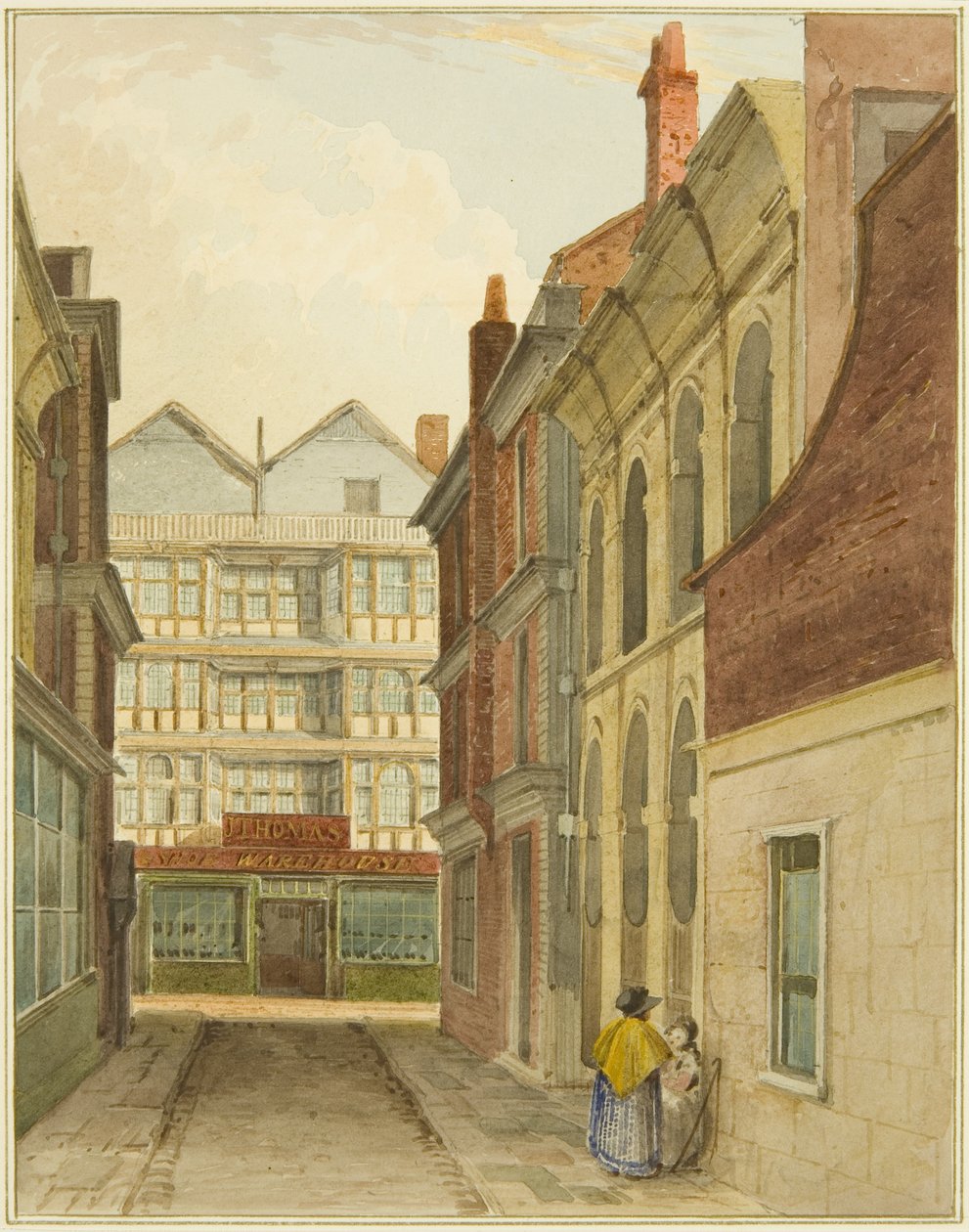 Mary-le-Port Street gesehen vom Käsemarkt von Thomas Leeson the Elder Rowbotham