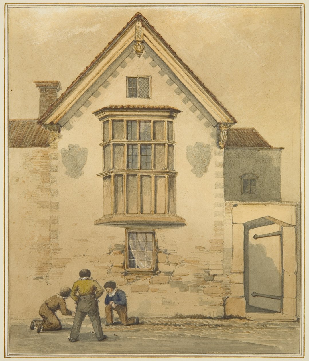 Altes Haus, genannt der Palast, in der Pile Street von Thomas Leeson the Elder Rowbotham
