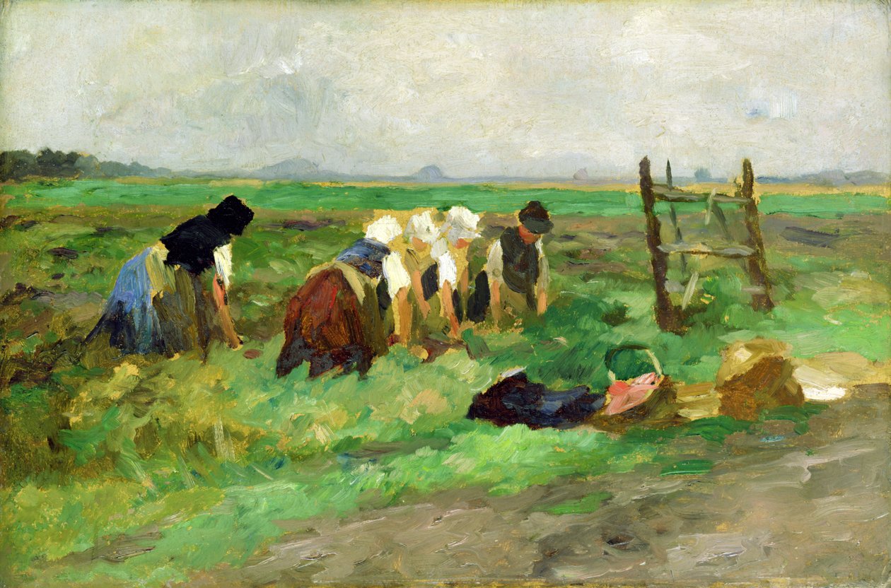 Feldarbeiter, um 1900 von Thomas Ludwig Herbst