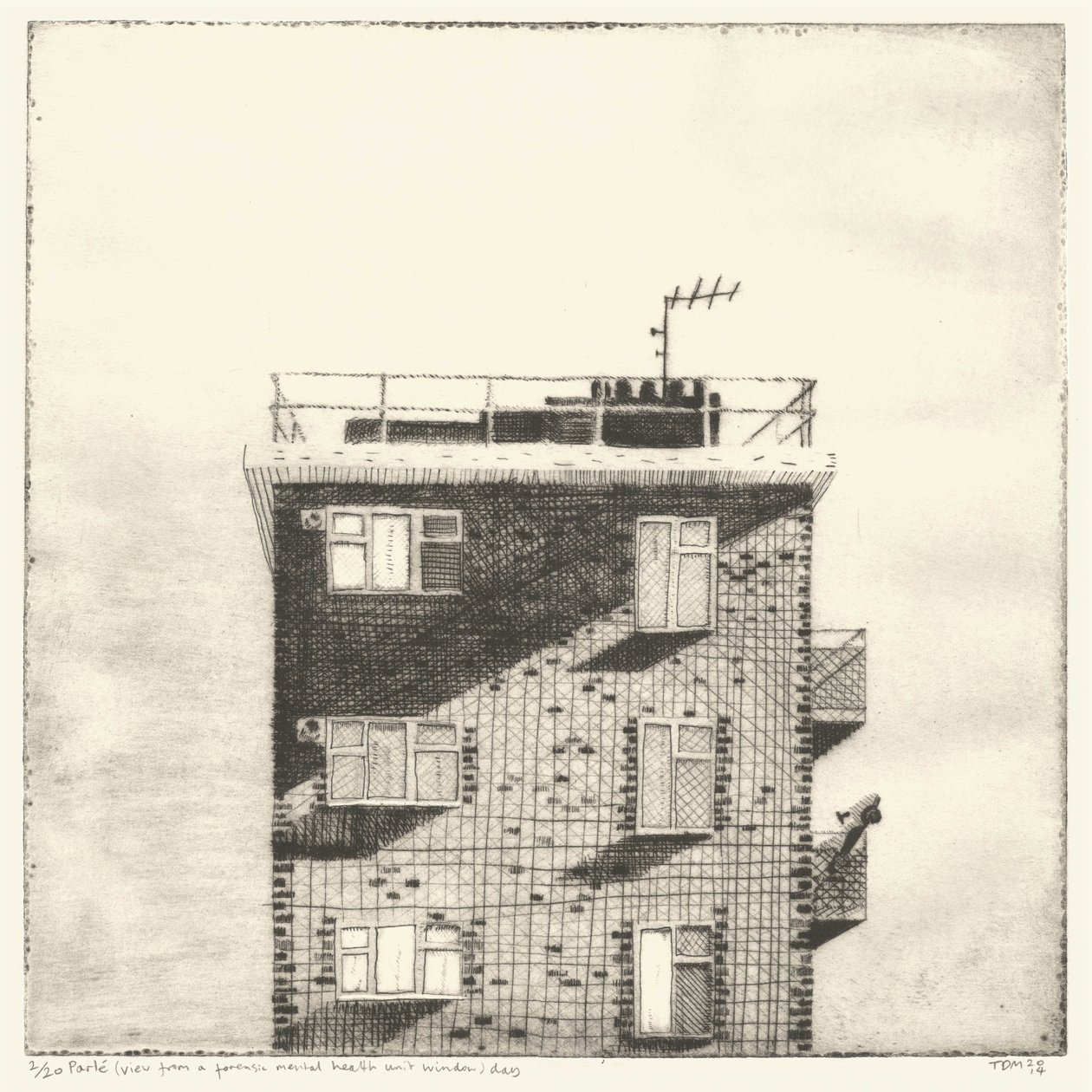 Parlé (Blick aus einem forensischen psychiatrischen Fenster (Tag)) von Thomas MacGregor