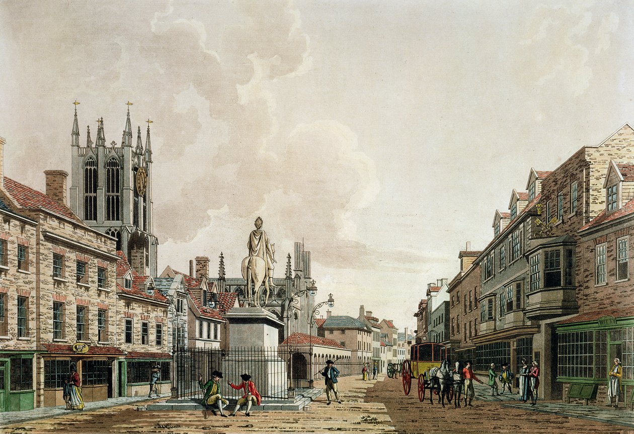 Der Marktplatz, Hull, Blick nach Norden von Thomas Malton Jnr.