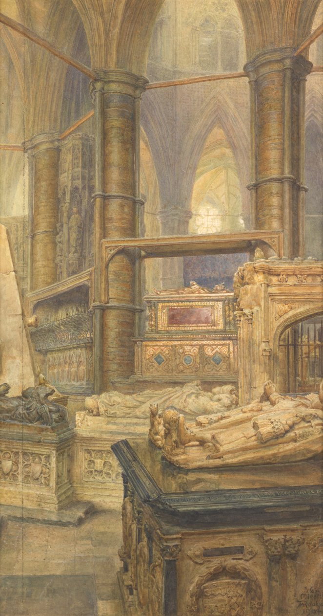 Die Gräber von Heinrich III. und Königin Eleonore, Westminster Abbey, 1904 von Thomas Matthews Rooke