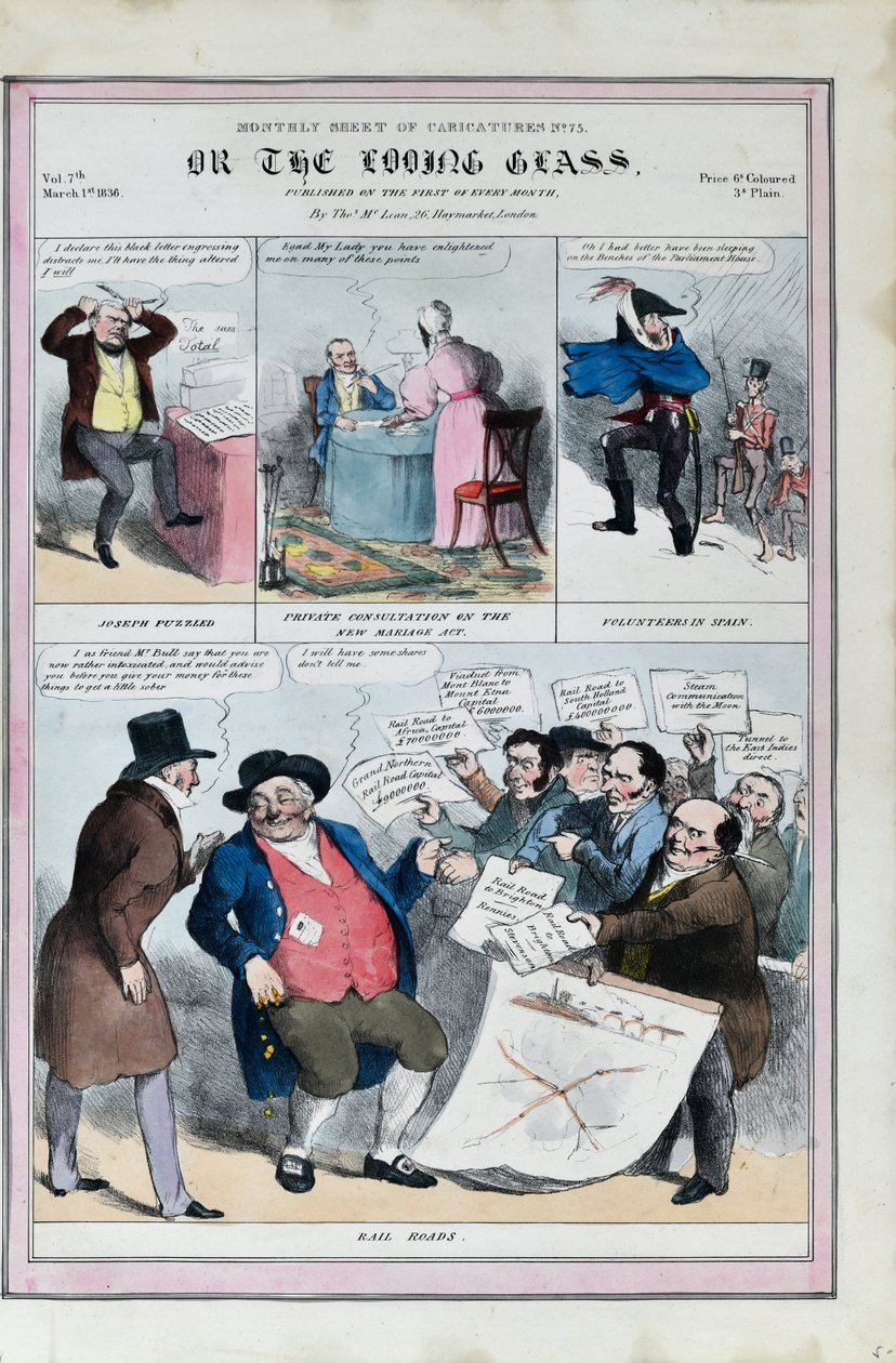 Monatliches Blatt der Karikaturen Nr. 75. Oder der Spiegel von Thomas McLean