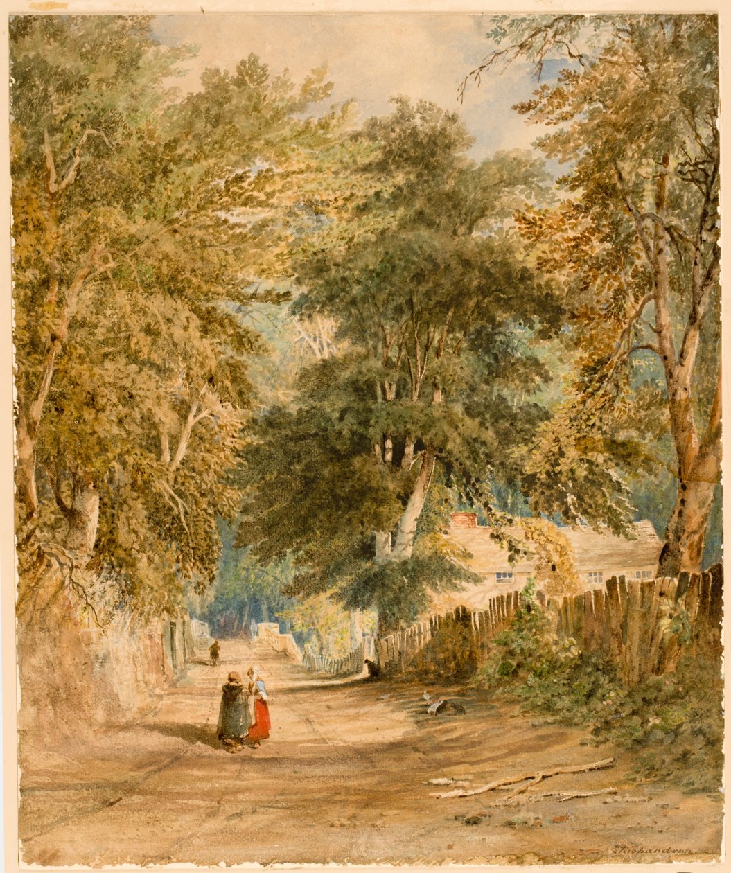 Landschaft - Weg mit Figuren von Thomas Miles Richardson