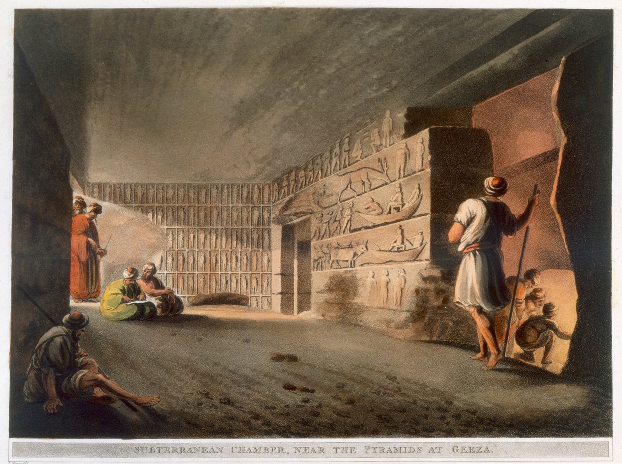 Unterirdische Kammer bei den Pyramiden von Gizeh, 1802 von Thomas Milton