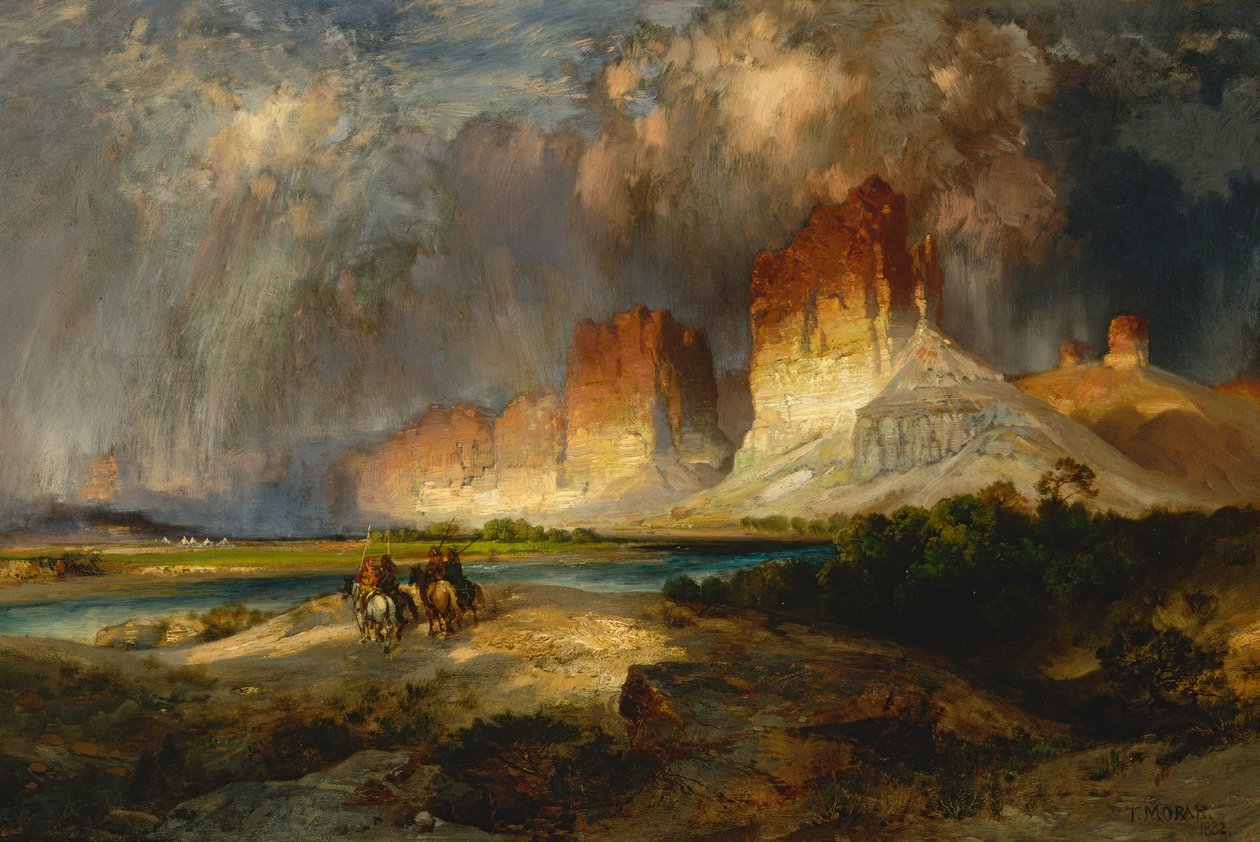 Klippen des oberen Colorado River, Wyoming Territory, 1882 von Thomas Moran