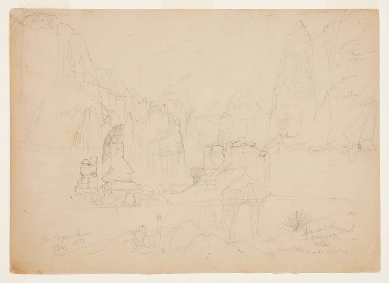 Der Canyon des Rio Virgin, Süd-Utah von Thomas Moran