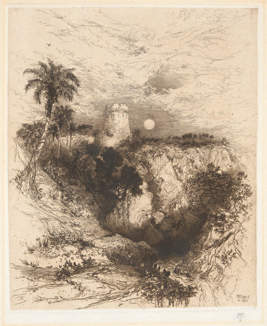 Turm von Cortez, Mexiko von Thomas Moran