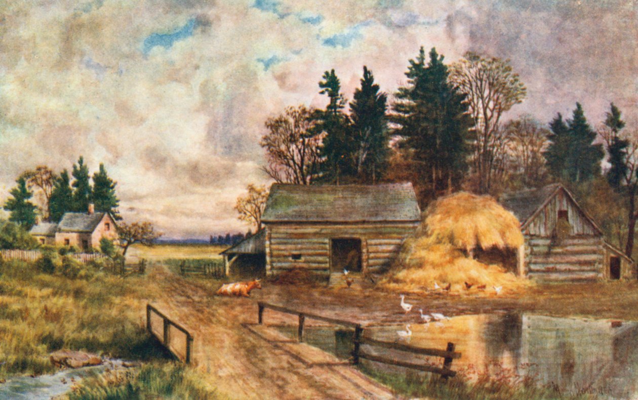 Altmodischer Bauernhof, New Brunswick von Thomas Mower Martin