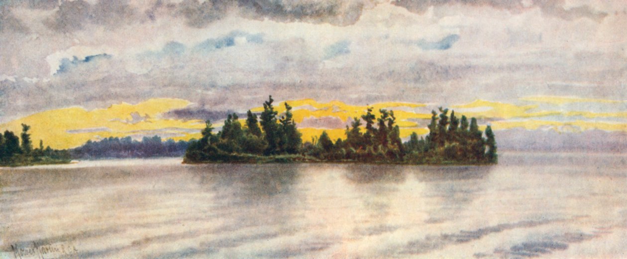 Regnerisches Wetter, Muskoka-See von Thomas Mower Martin