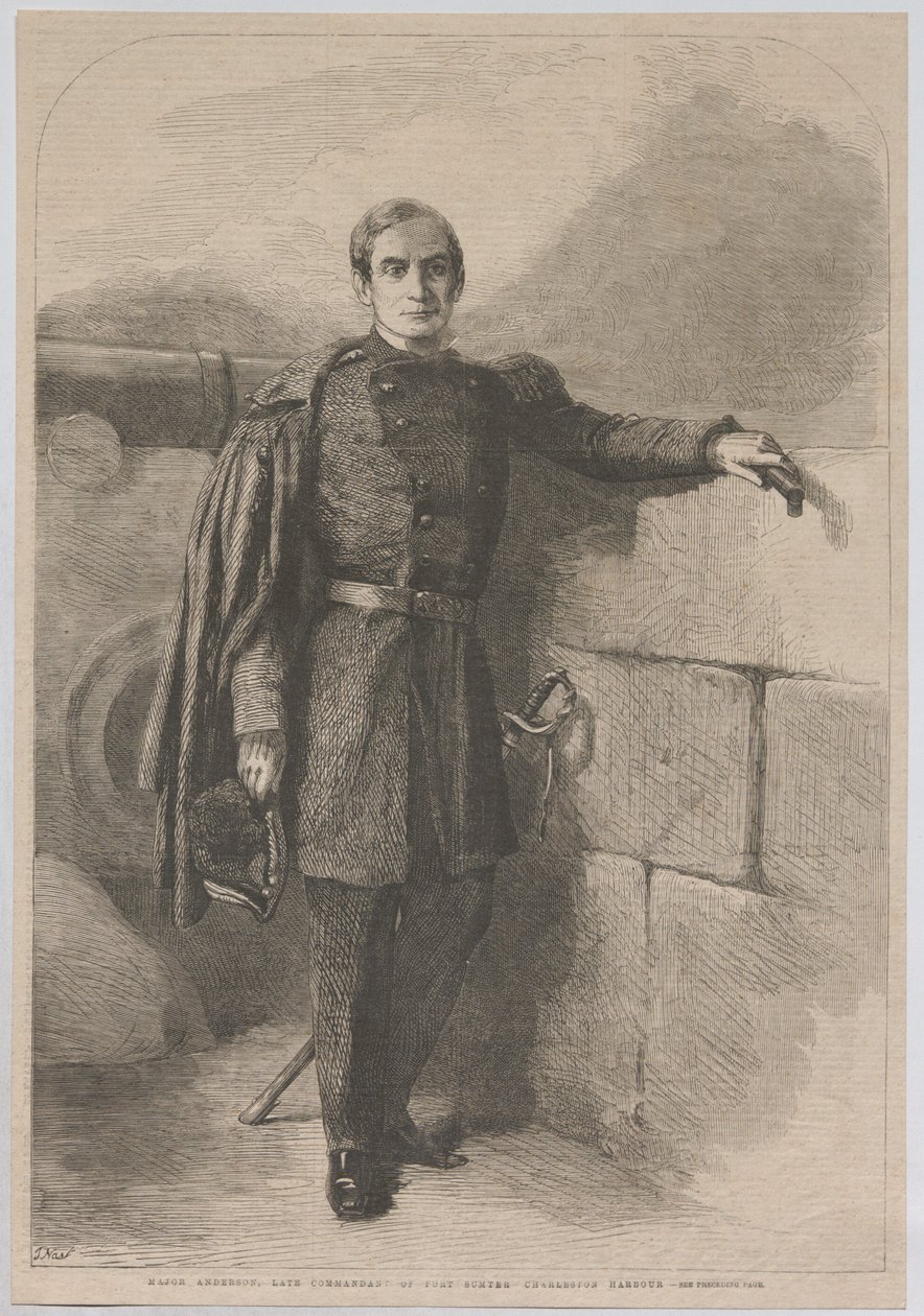 Major Anderson, ehemaliger Kommandant von Fort Sumter Charleston Harbour von Thomas Nast