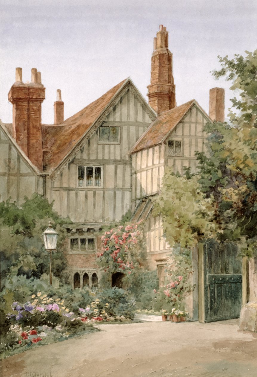 Ein altes Herrenhaus und Garten von Thomas Nicholson Tyndale