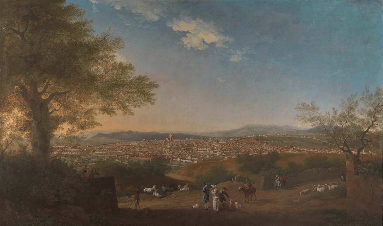 Ein Panoramablick auf Florenz von Bellosguardo von Thomas Patch