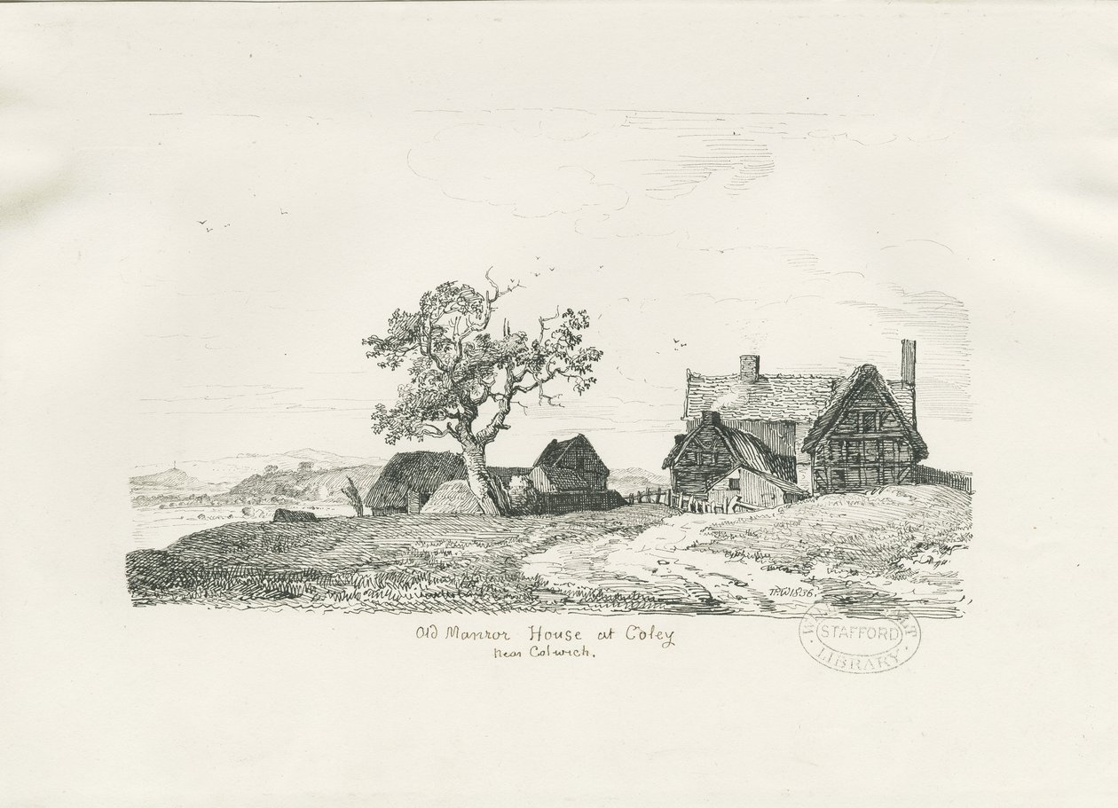 Colwich - Altes Herrenhaus in Coley von Thomas Peploe Wood