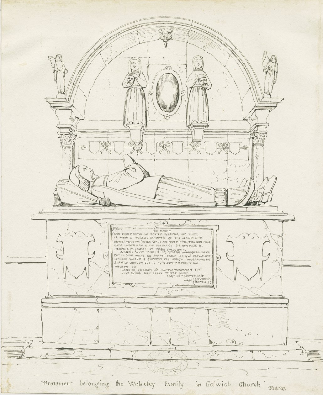 Grab von Robert Wolseley von Thomas Peploe Wood
