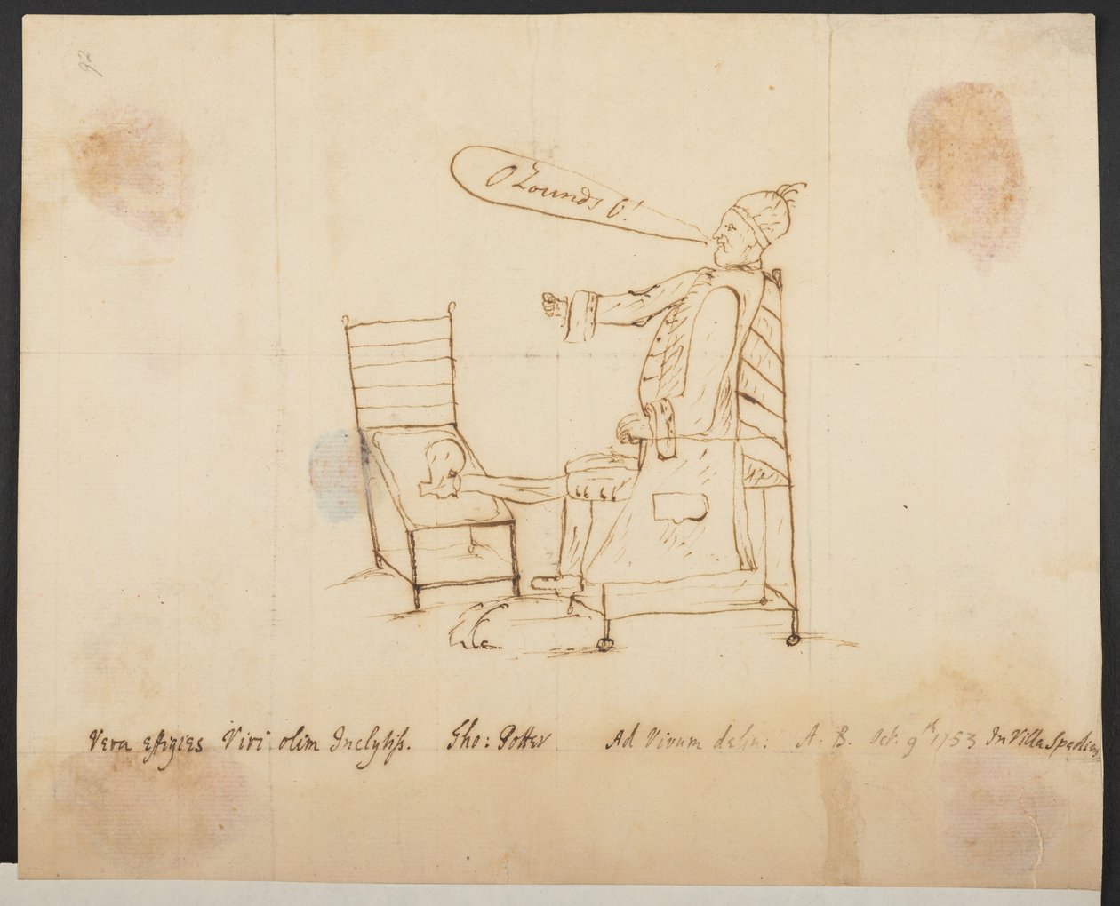 Selbstporträt von Thomas Potter MP, Add MS 30867 f.92 von Thomas Potter