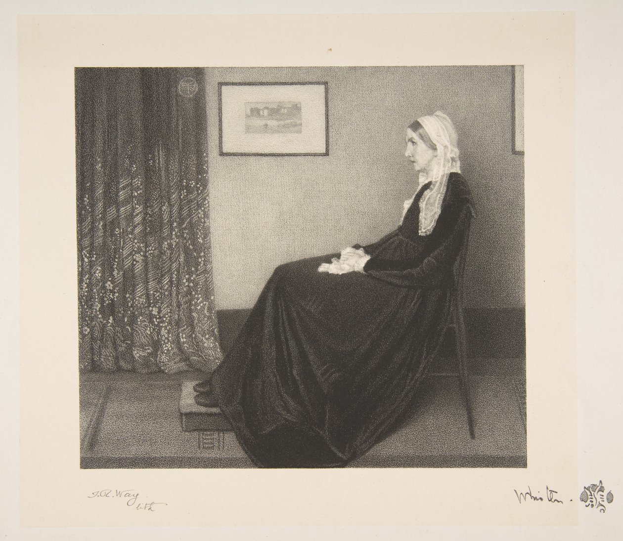Anordnung in Grau und Schwarz: Porträt der Mutter des Künstlers, 1892 von Thomas Robert Way