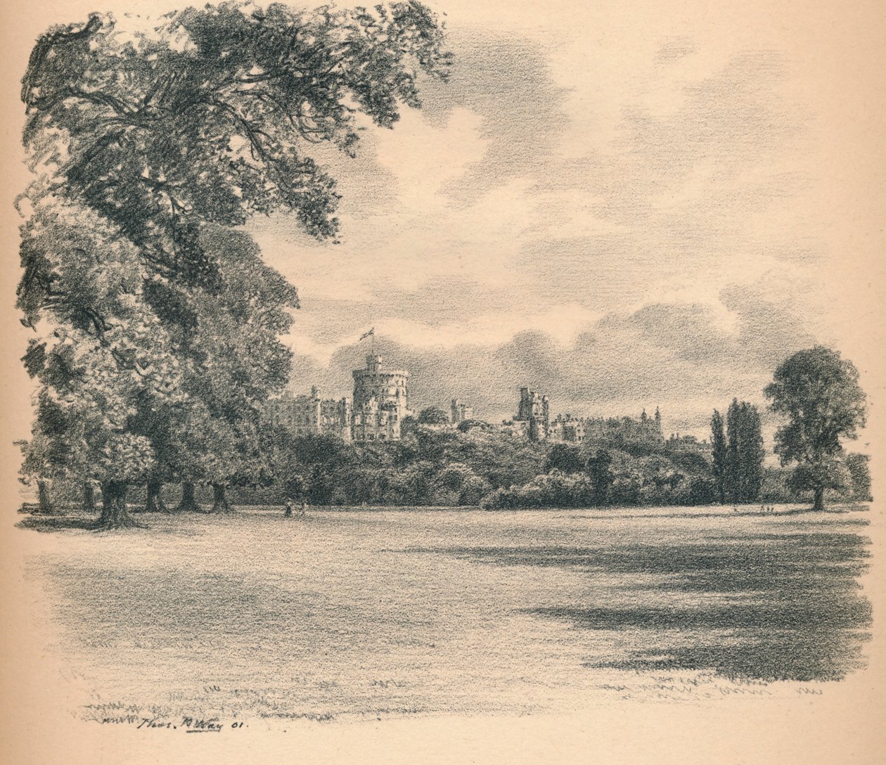 Schloss Windsor vom Home Park von Thomas Robert Way