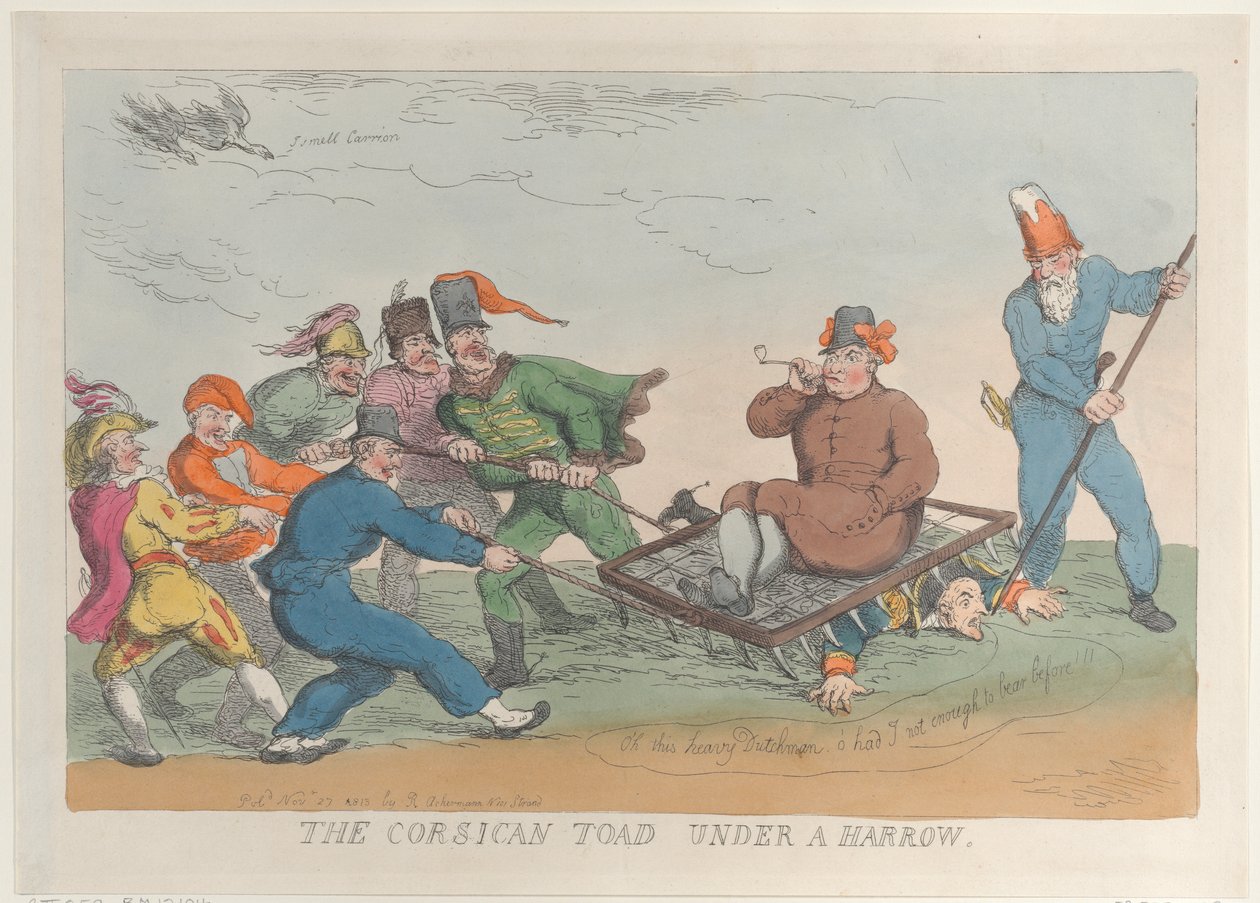Eine korsische Kröte unter einer Egge von Thomas Rowlandson